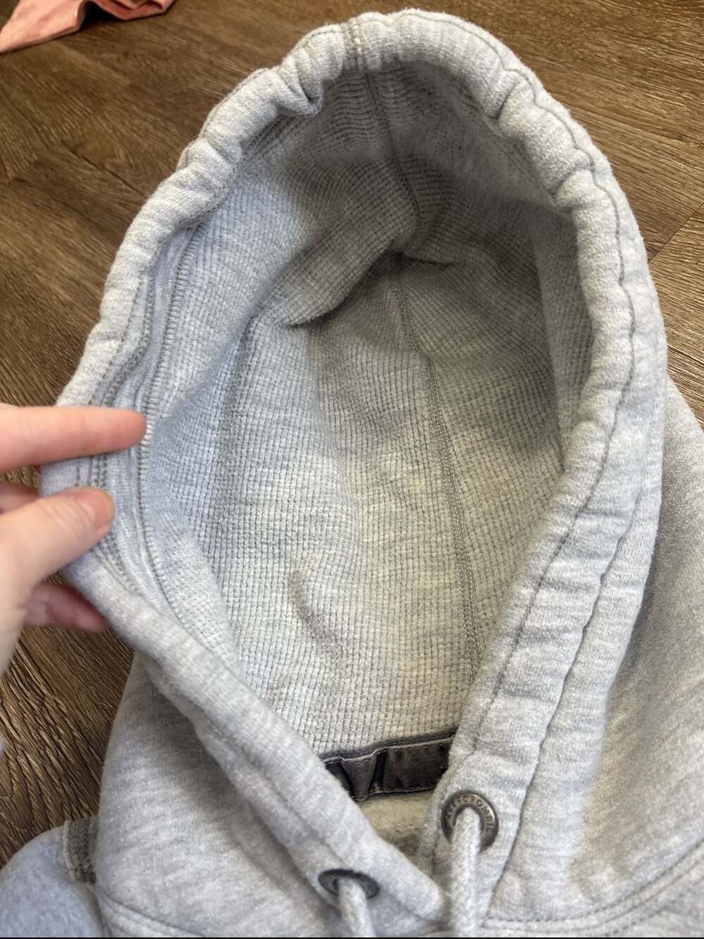Abercrombie & Fitch Women's Heather Grey Y2K Logo Hoodie Size S - Picture 4 of 6